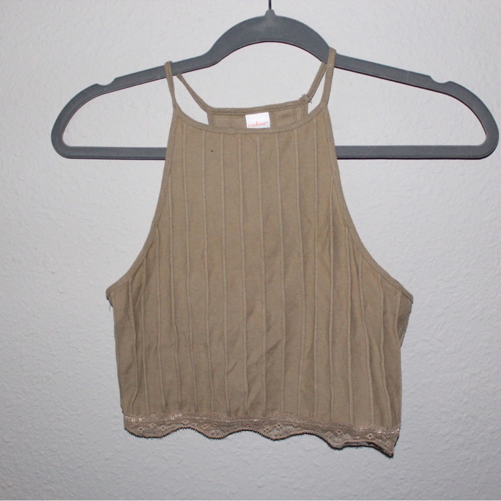 Tan crop top